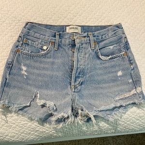 AGOLDE high waisted jean shorts